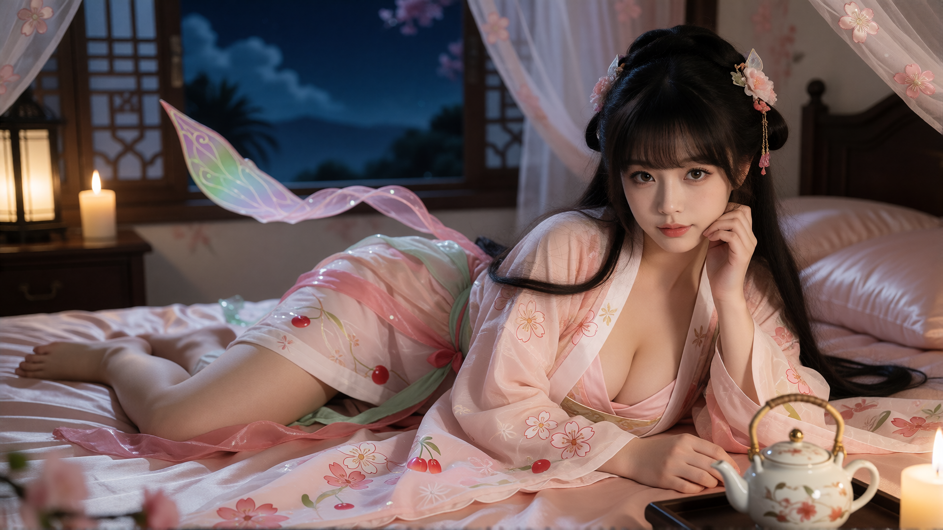 月下汉服美人